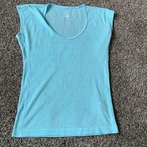 Women’s Nike Mesh Shirt Top Baby Blue DriFit